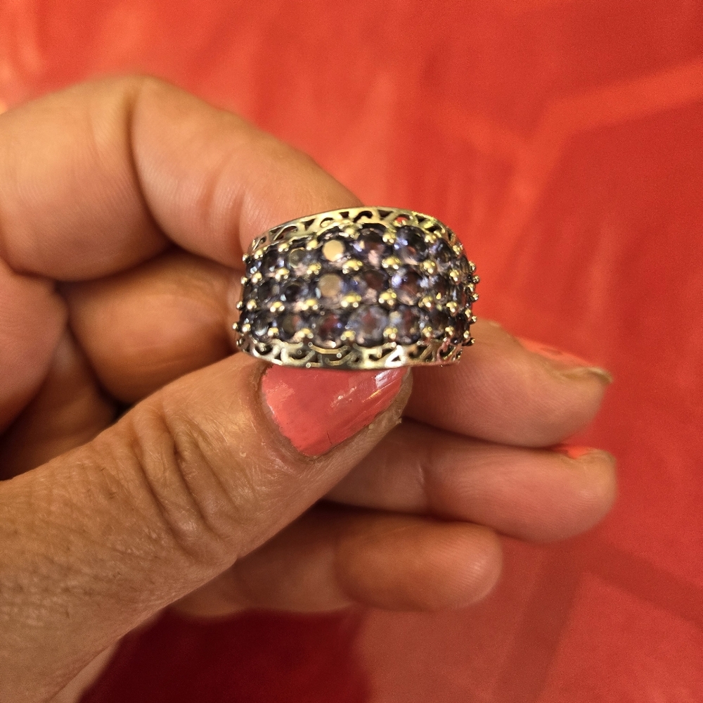 Sterling Silver Iolite Gemstone Ring - image 4